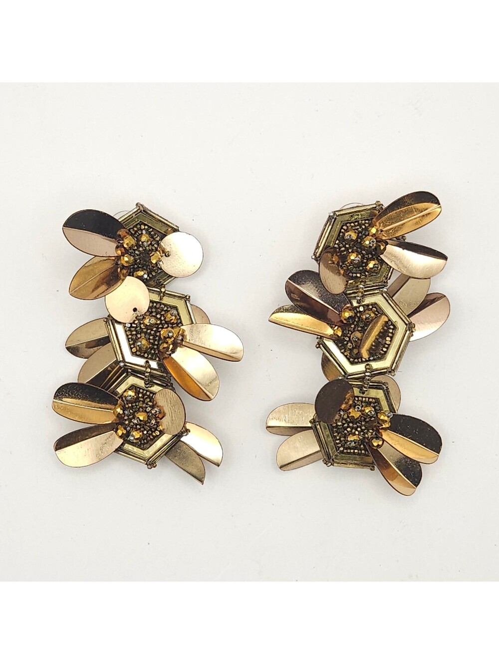 Mignonne GAVIGAN Abby Earring With Glass Beads, Resin Sequin Embroidery